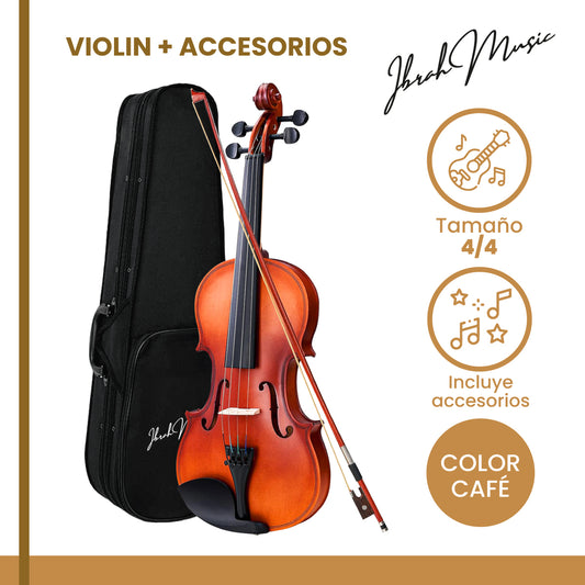 Violin 4/4 Acustico Ibrah Music Estuche y Arco + Accesorios
