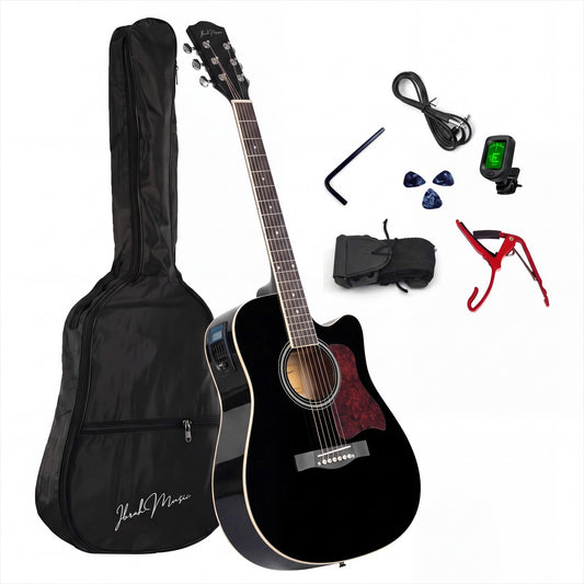 Guitarra Electroacustica Ibrah Music 41 Pulgadas Funda + Acc