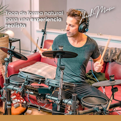 Bateria Electrica Profesional MIDI Ibrah Music 14 Piezas