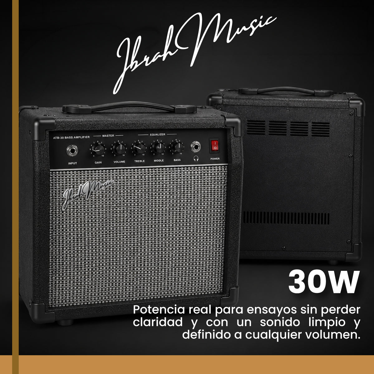 Amplificador Ibrah Music ATB-30 Bajo 30W