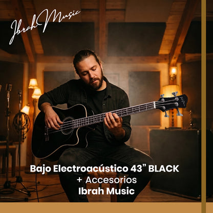 Bajo Electroacustico 43 Negro Ibrah Music