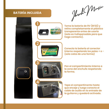 Guitarra Electroacústica 41" Café con EQ + Accesorios