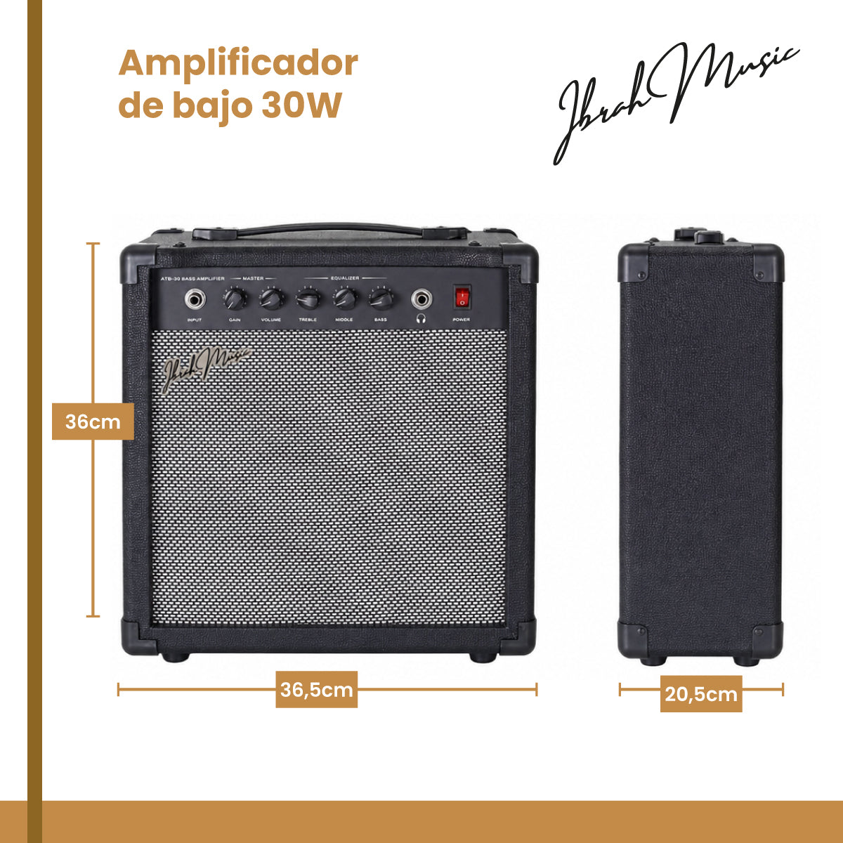 Amplificador Ibrah Music ATB-30 Bajo 30W