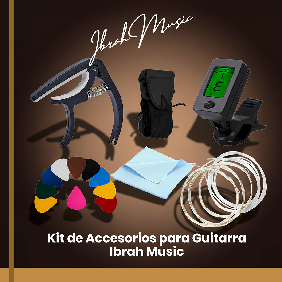 Kit Accesorios Guitarra Acústica — Cuerdas y Más