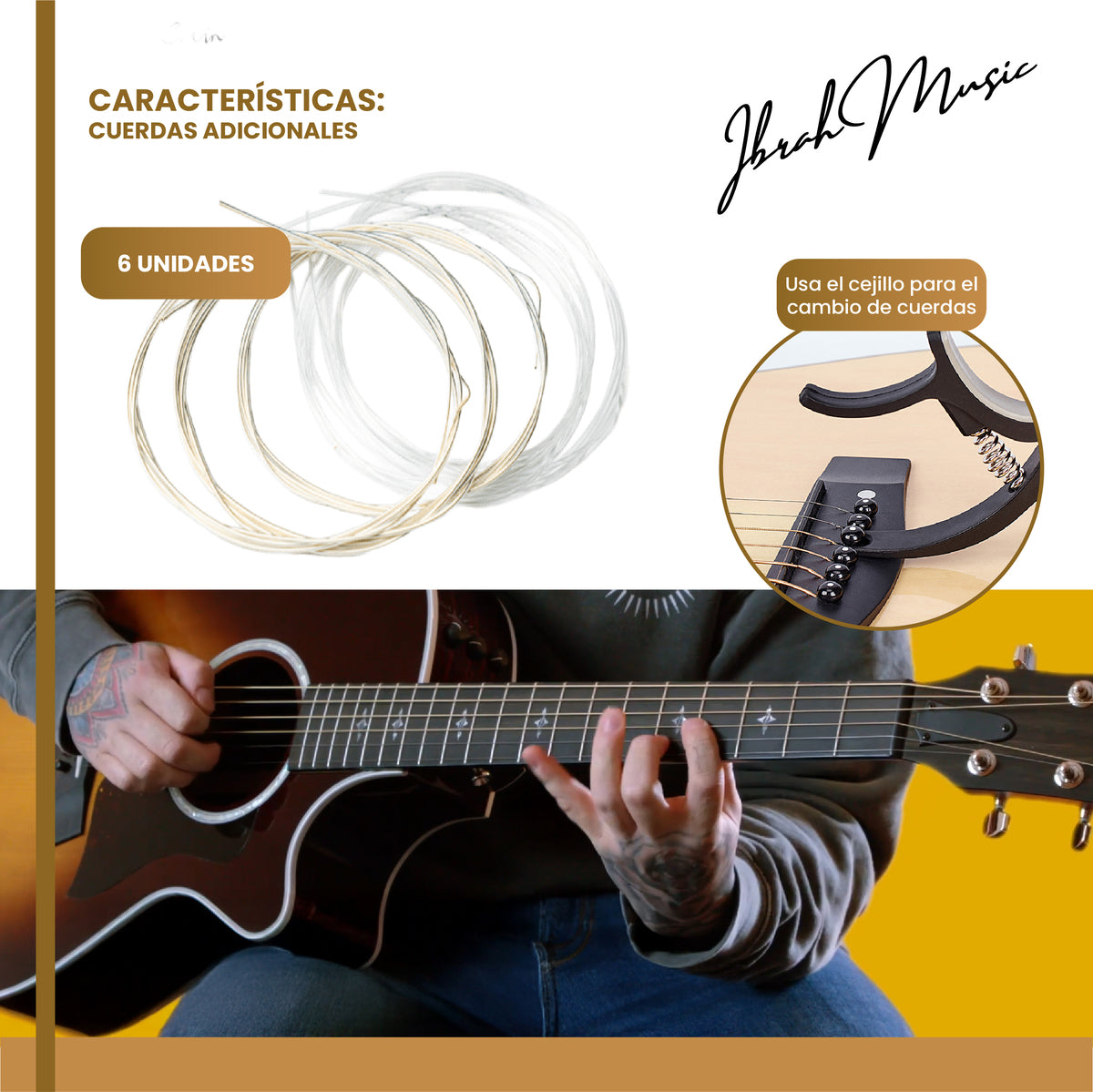 Kit Accesorios Guitarra Acústica — Cuerdas y Más