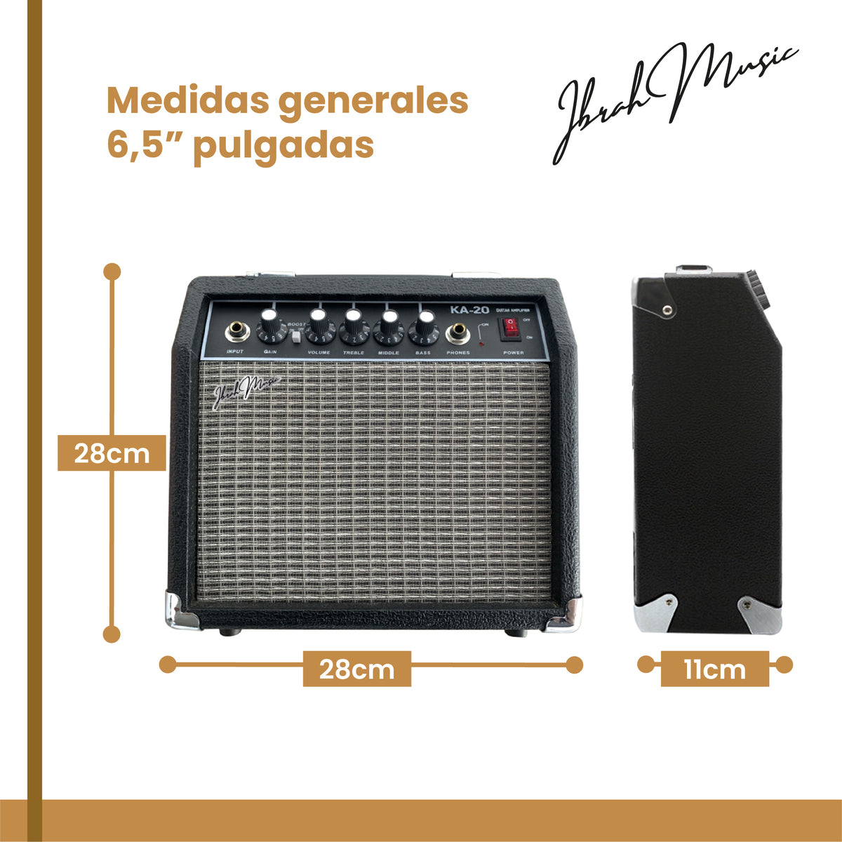 Amplificador KA-20 Guitarra Eléctrica y Electroacústica 20W