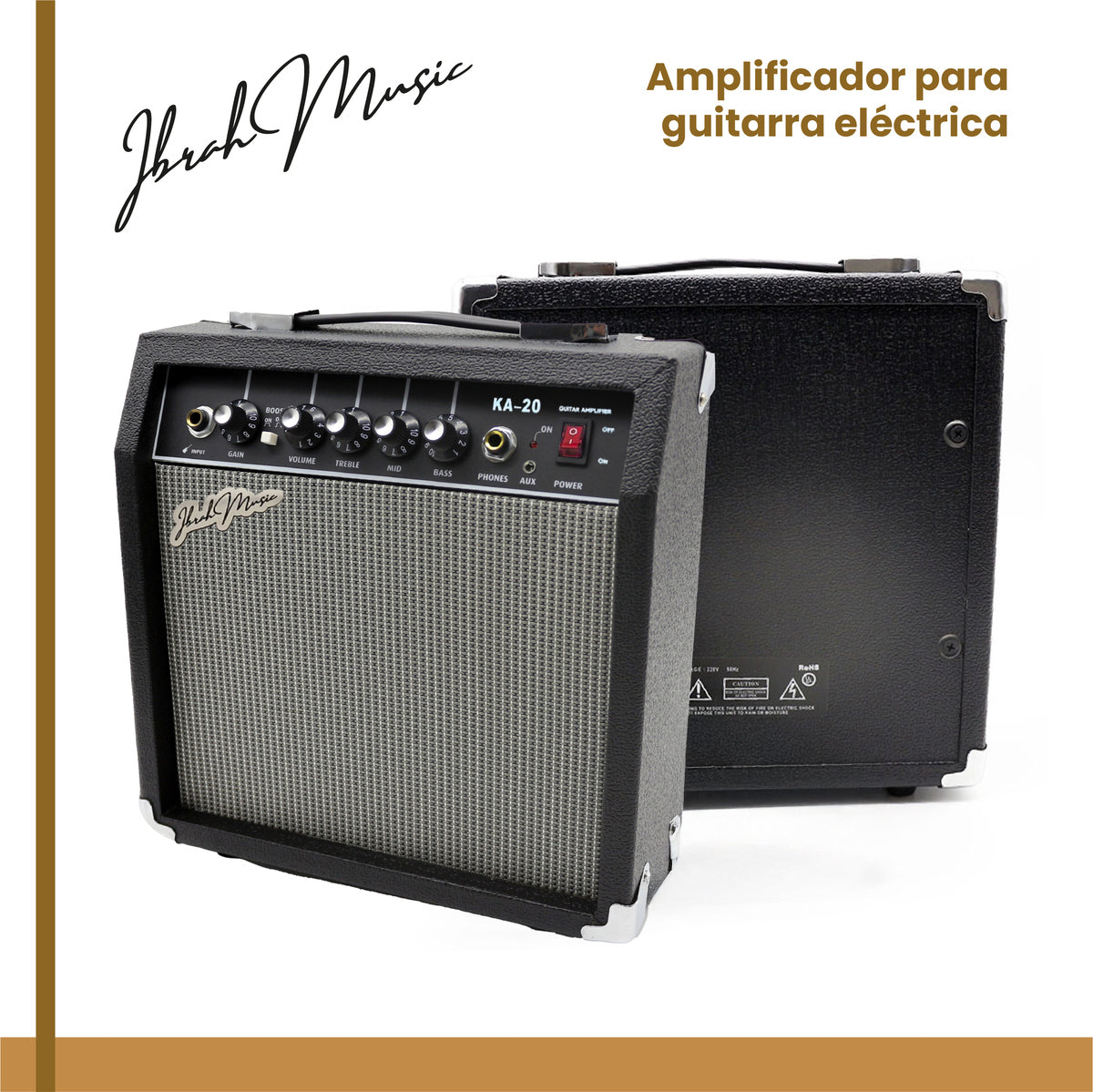 Amplificador KA-20 Guitarra Eléctrica y Electroacústica 20W