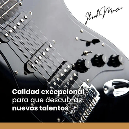 Guitarra Eléctrica Stratocaster + Amplificador Pack Café