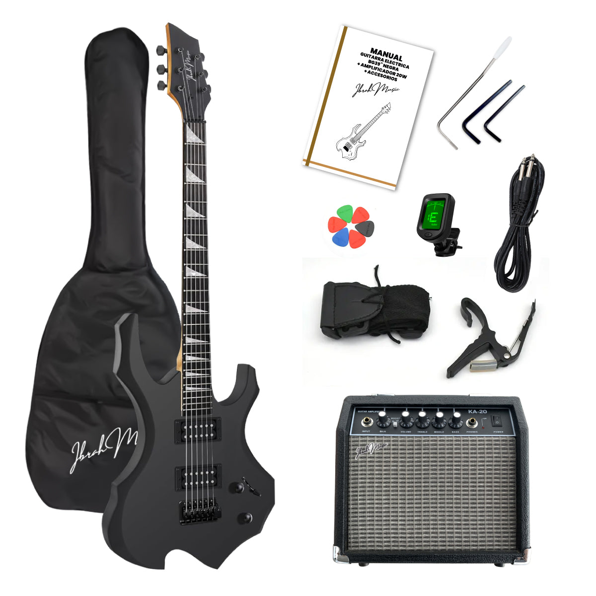 Guitarra Eléctrica BG 39” + Amplificador 20W Pack