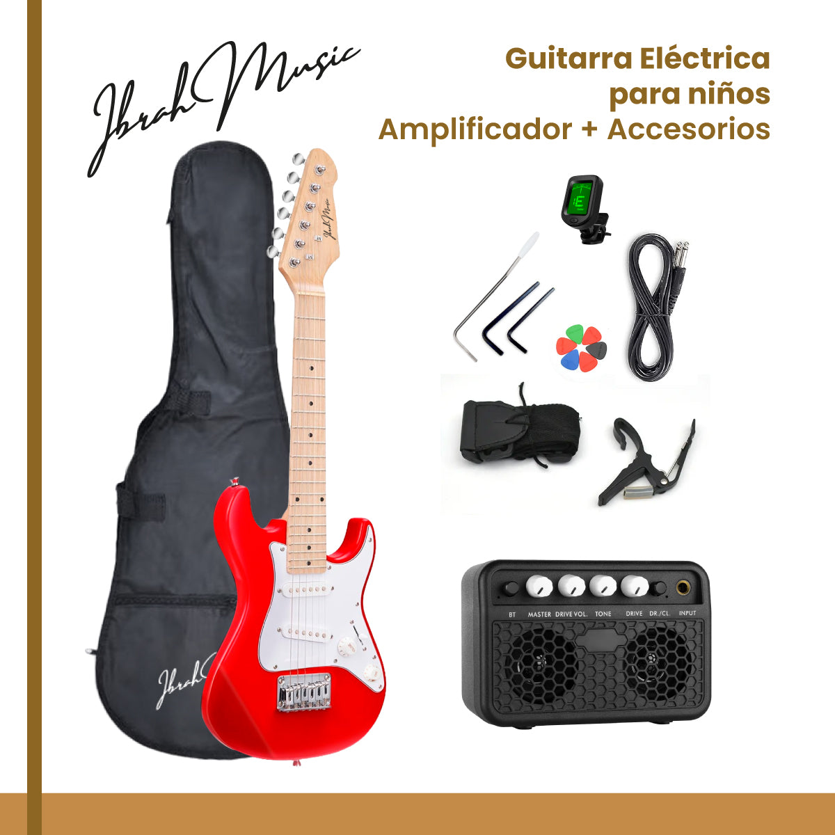 Guitarra Eléctrica para Niños 30” + Amplificador