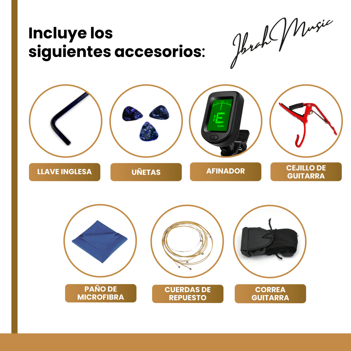 Guitarra Electroacústica 41” + Funda + Accesorios