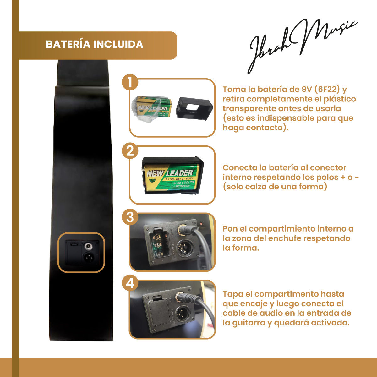 Guitarra Electroacústica 41” + Funda + Accesorios