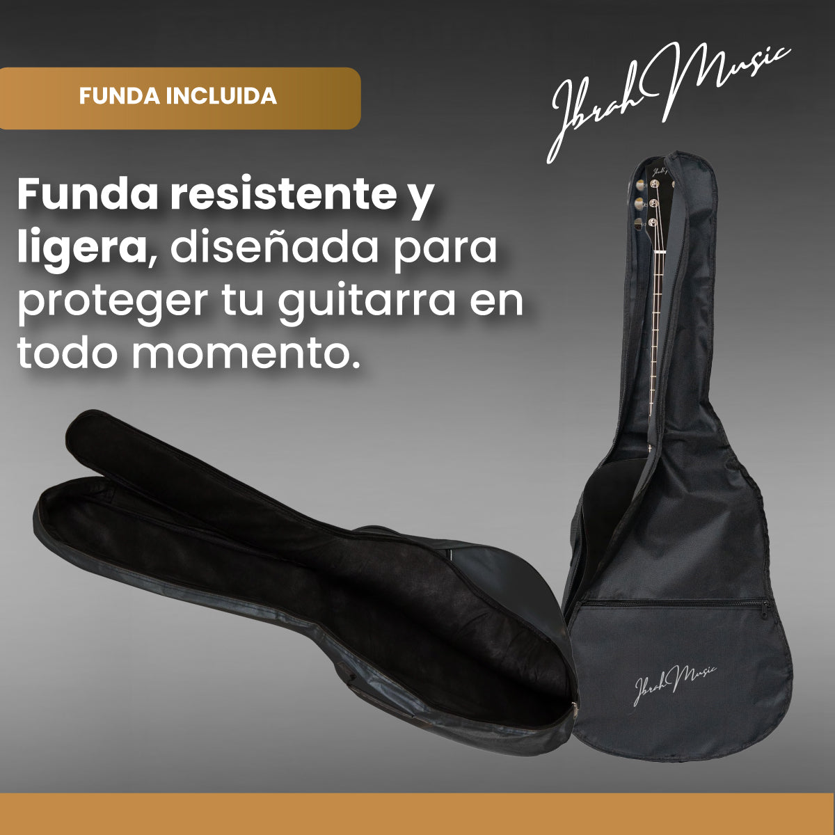 Guitarra Electroacústica 41” + Funda + Accesorios