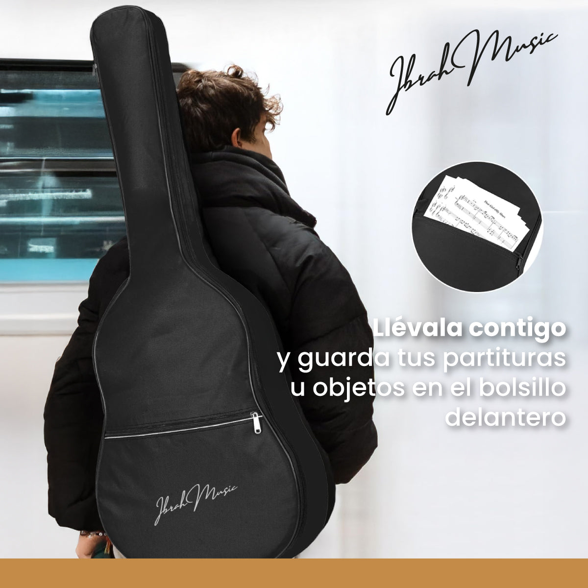 Guitarra Electroacústica 41” + Funda + Accesorios