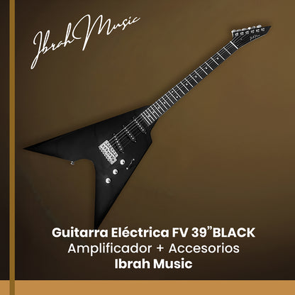 Guitarra Eléctrica Flying V 39” + Amplificador 20W Pack