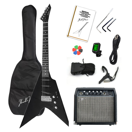 Guitarra Eléctrica Flying V 39” + Amplificador 20W Pack