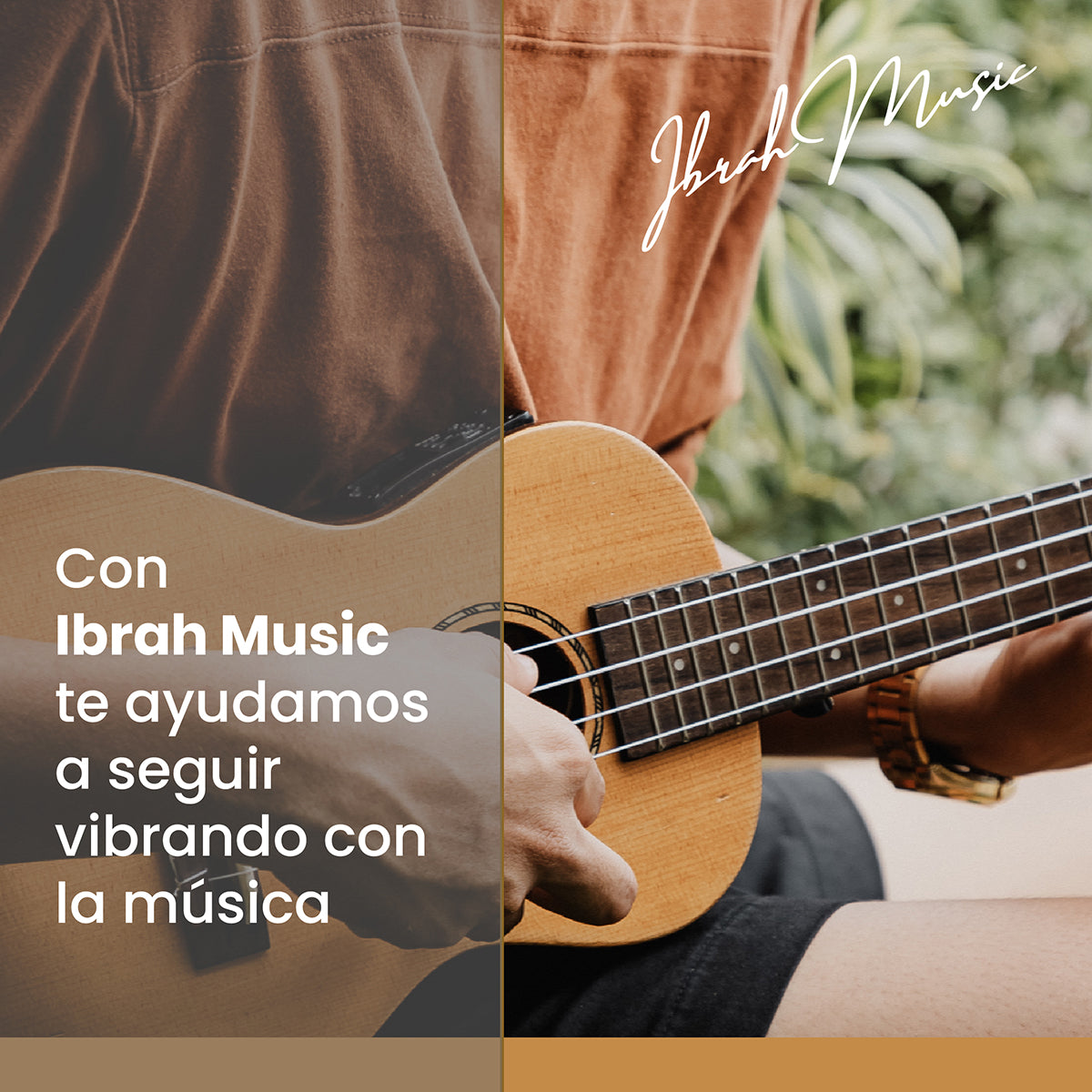 Ukelele Soprano Concierto Ibrah 21 Pulgadas + Accesorios Marron