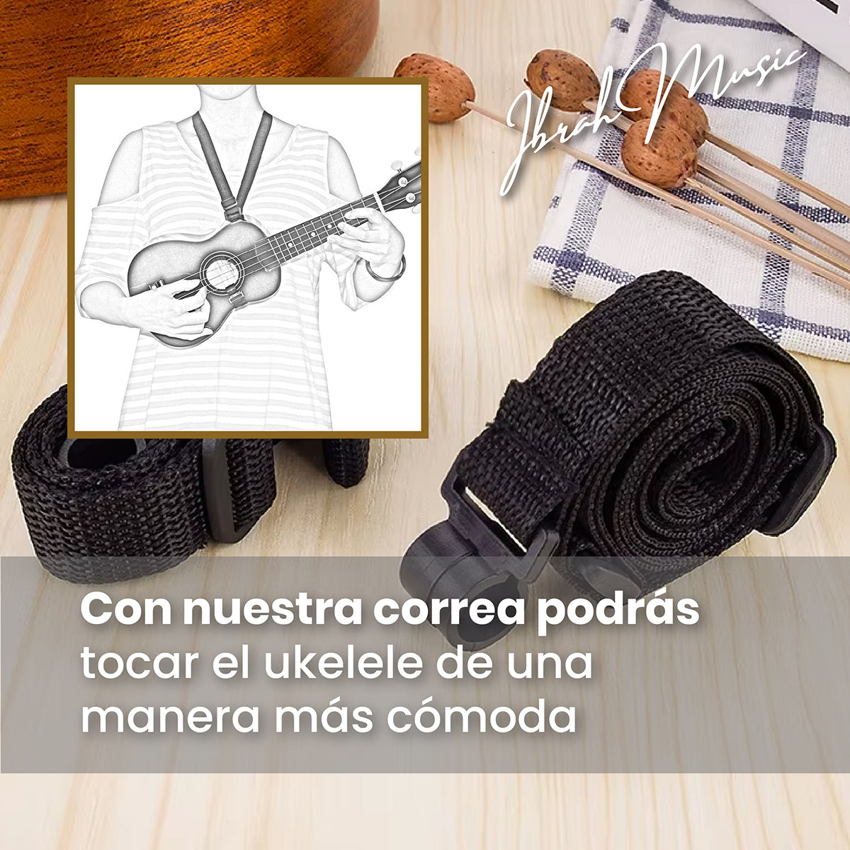 Ukelele Soprano 21” + Accesorios — Negro