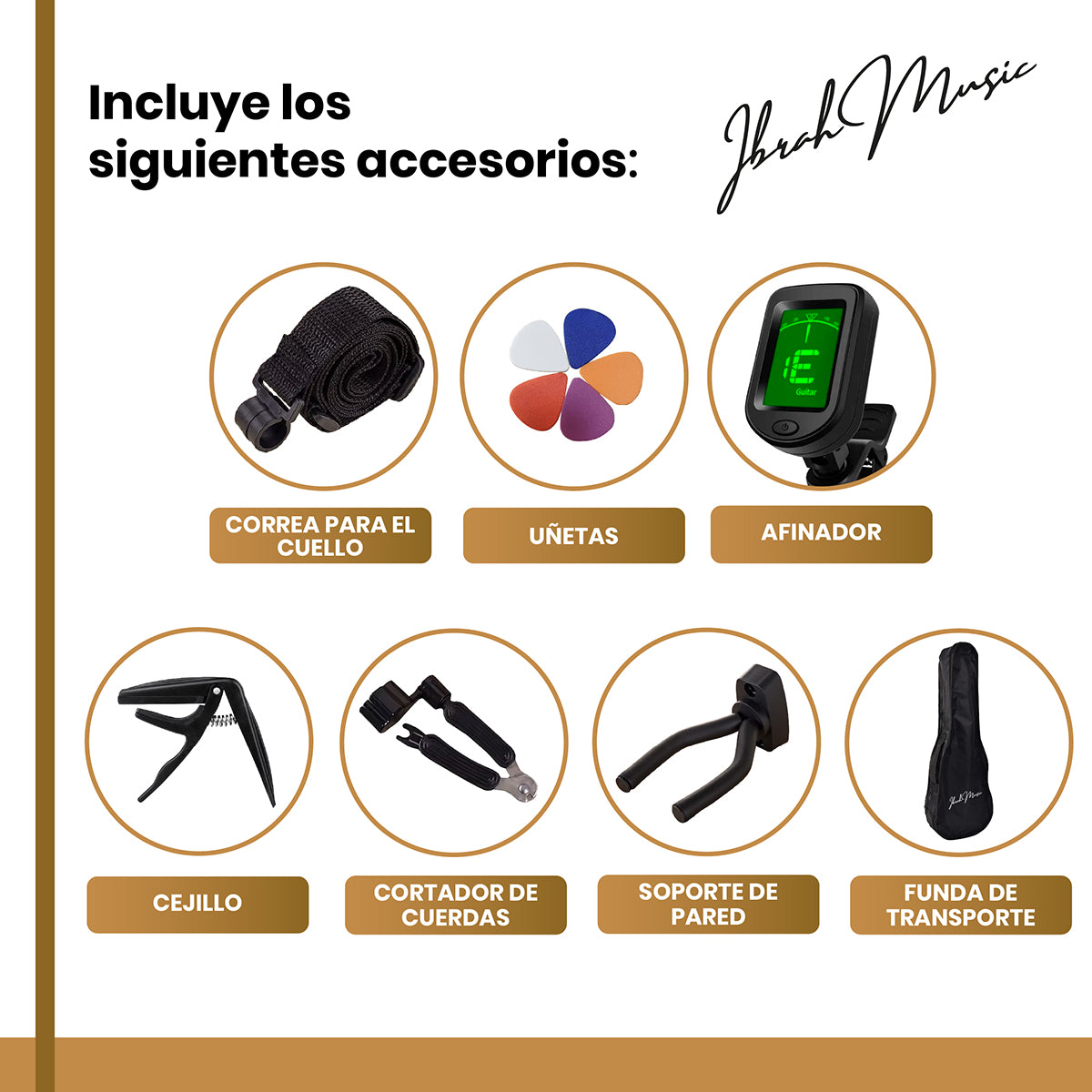 Ukelele Soprano 21” + Accesorios — Negro