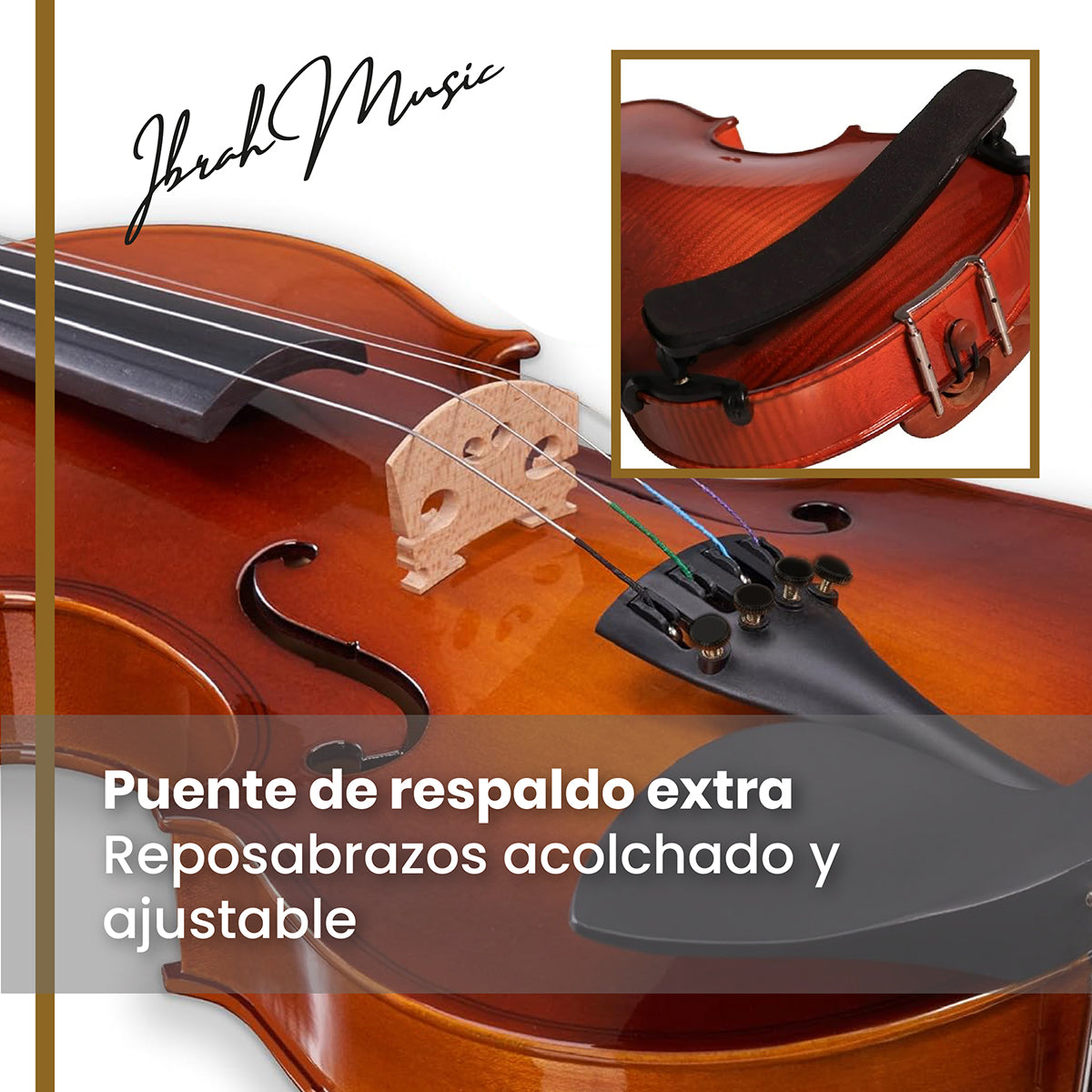 Violín 4/4 con Estuche + Arco y Accesorios