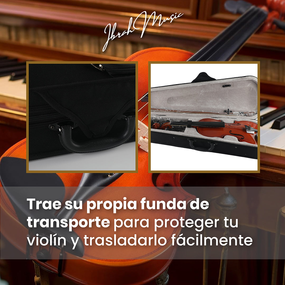 Violín 4/4 con Estuche + Arco y Accesorios