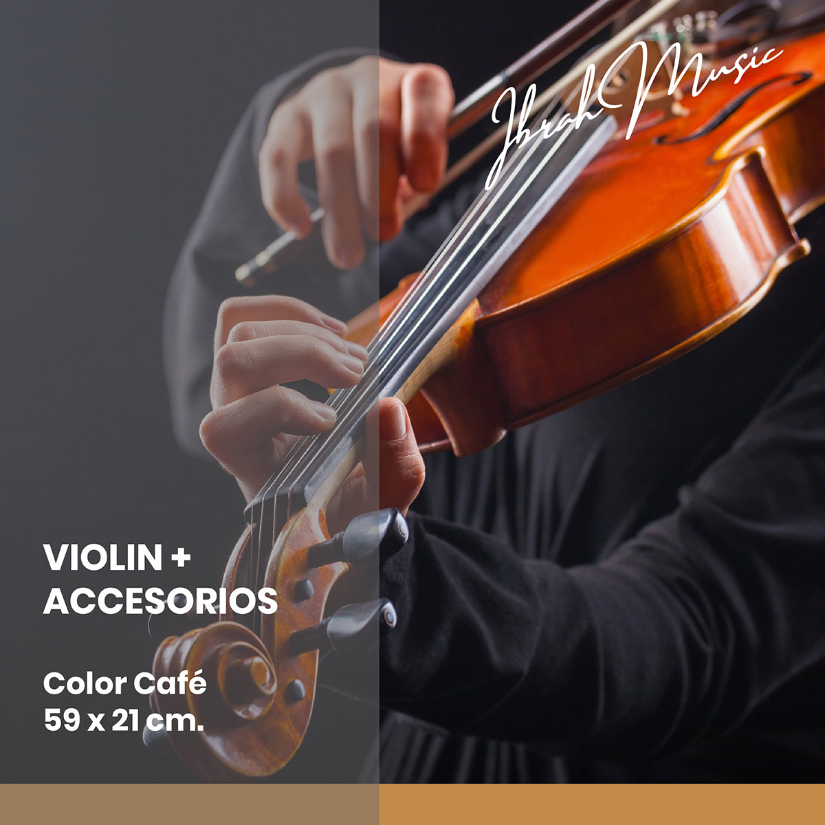 Violín 4/4 con Estuche + Arco y Accesorios