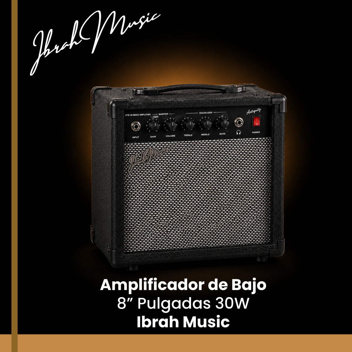 Amplificador Ibrah Music ATB-30 Bajo 30W