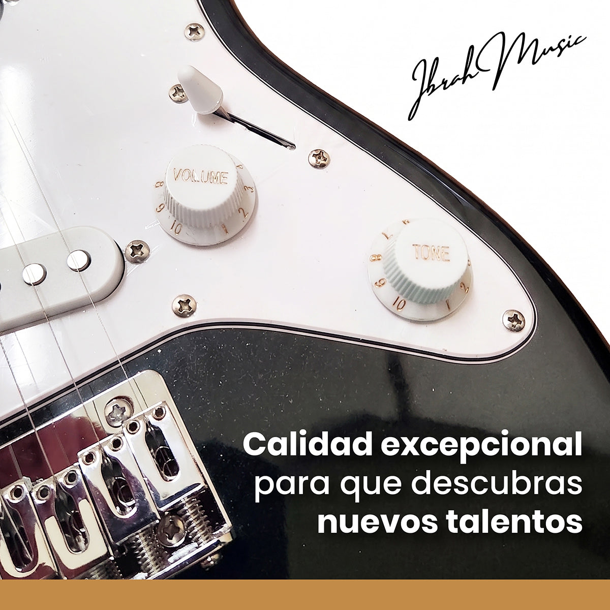 Guitarra Eléctrica Niño 30 pulgadas Negro Blanco + accesorios
