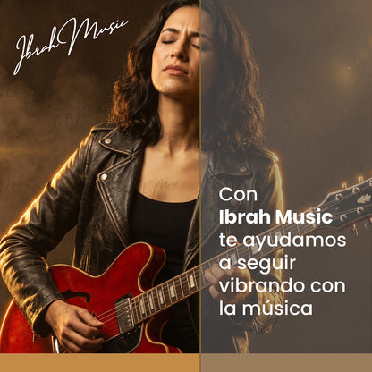Guitarra Eléctrica Ibrah Semi-Hollow Roja + Amplificador KA20W + Accesorios