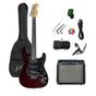 Guitarra Eléctrica Stratocaster Roja Ibrah Music