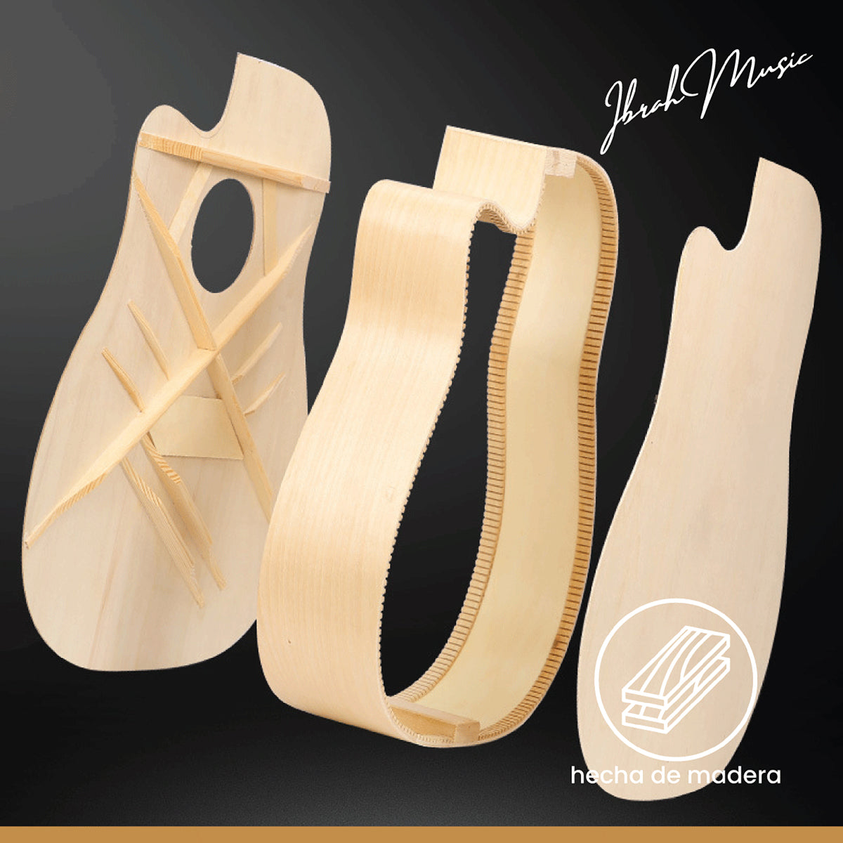 Guitarra Acústica Clásica Ibrah 39 Pulgadas Colores + Funda