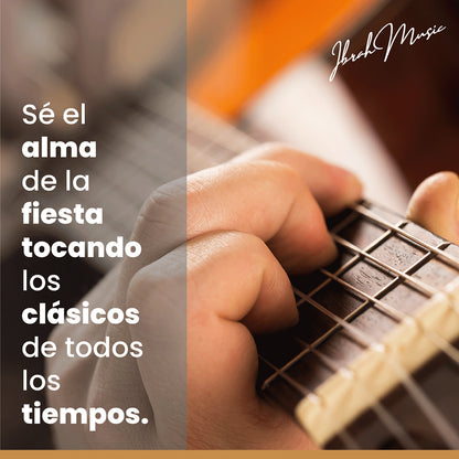 Guitarra Acústica Clásica Ibrah 39 Pulgadas Colores + Funda