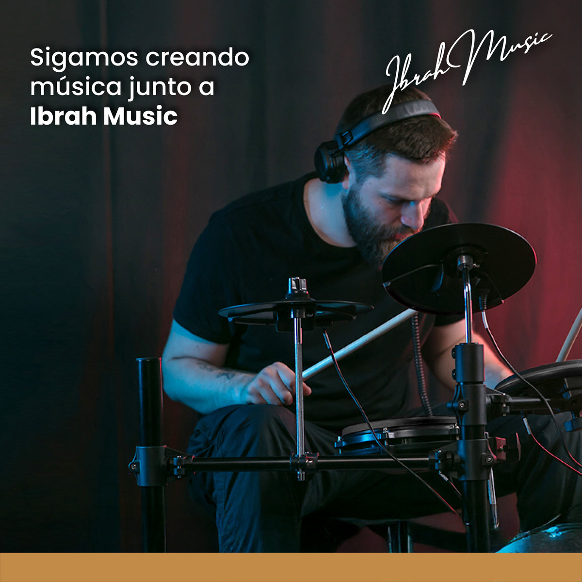 Bateria Electrica Profesional MIDI Ibrah Music 14 Piezas