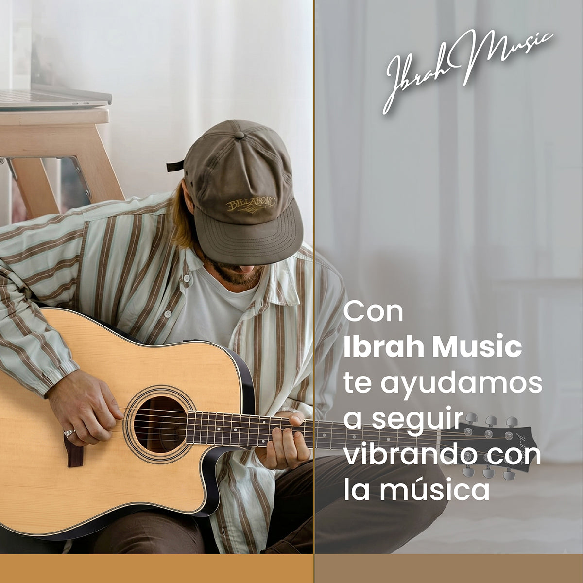 Guitarra Electroacústica 41" Café con EQ + Accesorios