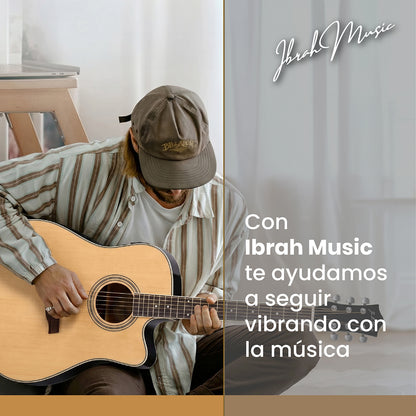 Guitarra Electroacústica 41" Café con EQ + Accesorios