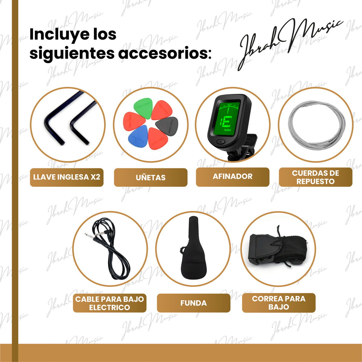 Bajo Eléctrico Ibrah P-Bass 5 Cuerdas Rojo + Amplificador PRA20W + Accesorios
