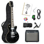 Guitarra Electrica LP Ibrah + Amplif + Accesorios all black