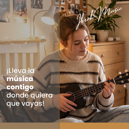 Ukelele Soprano Concierto 21 Pulgadas Ibrah + Accesorios