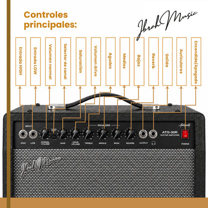 Amplificador Ibrah Music ATG-30 Guitarra 30W