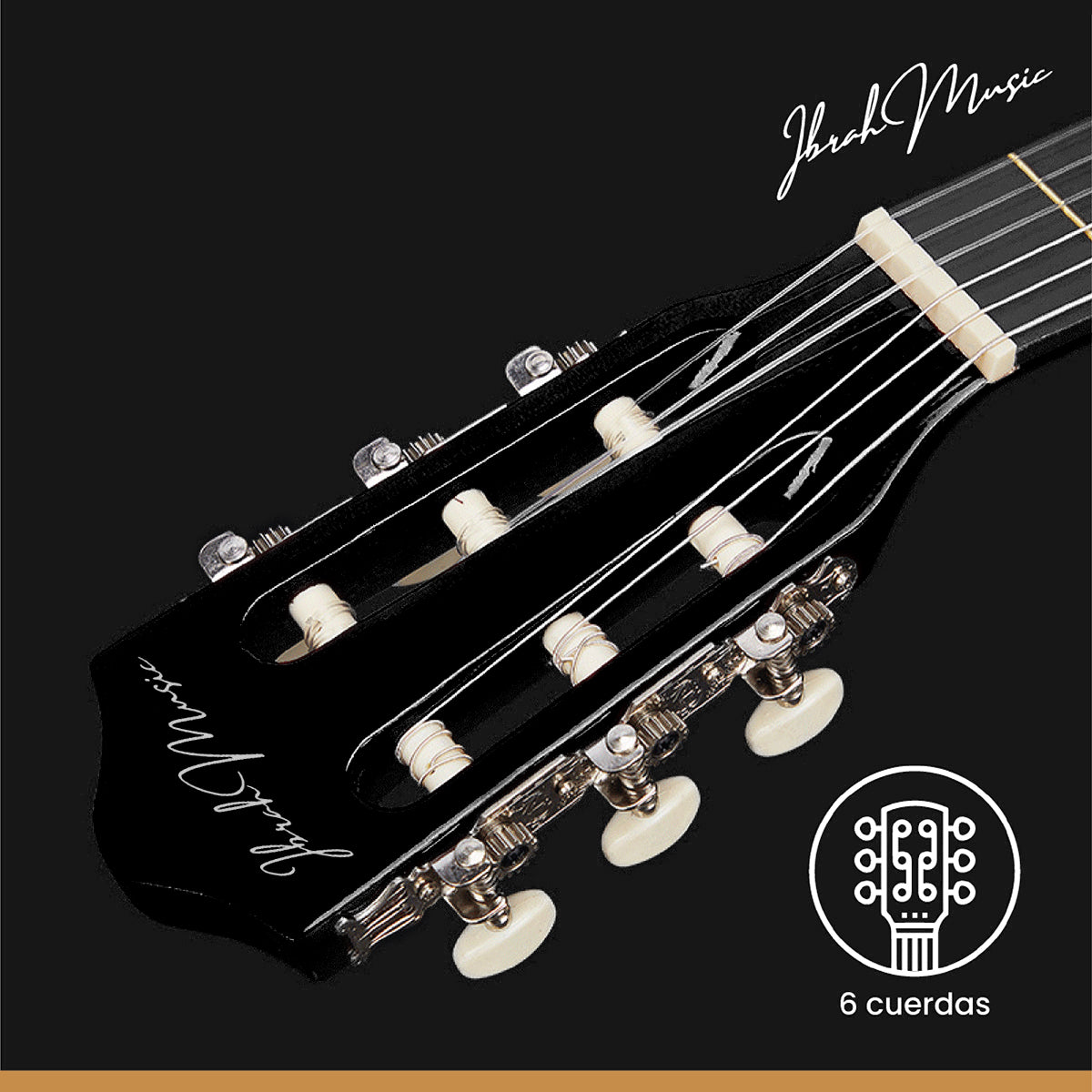 Guitarra Acústica Clásica Ibrah 39 Pulgadas Colores + Funda