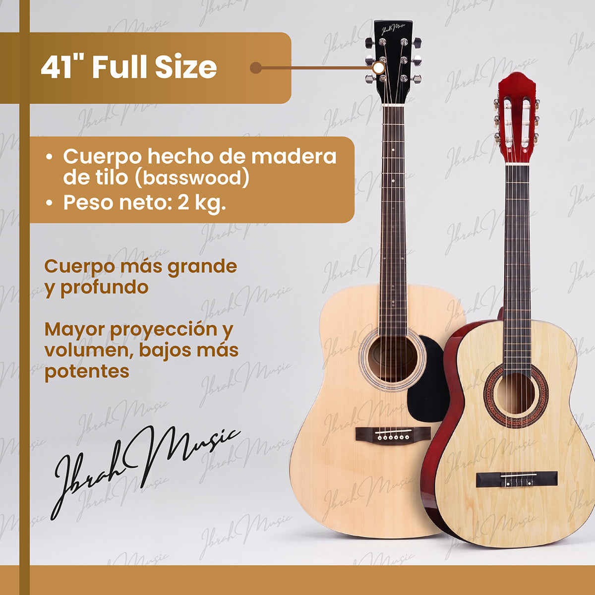 Guitarra Acústica 41" Dreadnought + accesorios
