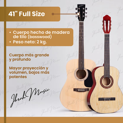 Guitarra Acústica 41" Dreadnought + accesorios