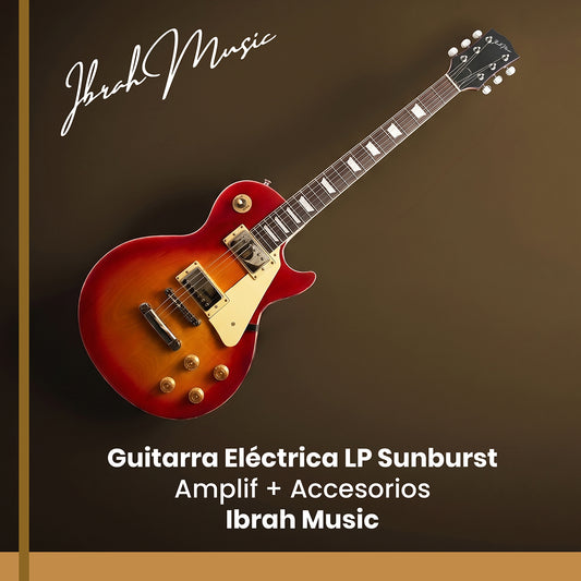 Guitarra Eléctrica Ibrah Les Paul Sunburst + Amplificador KA20W + Accesorios