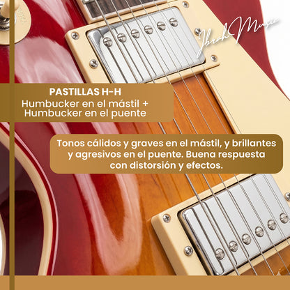 Guitarra Eléctrica Ibrah Les Paul Sunburst + Amplificador KA20W + Accesorios