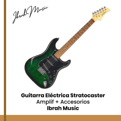 Guitarra Eléctrica Stratocaster Ibrah + Amplif + Accesorios