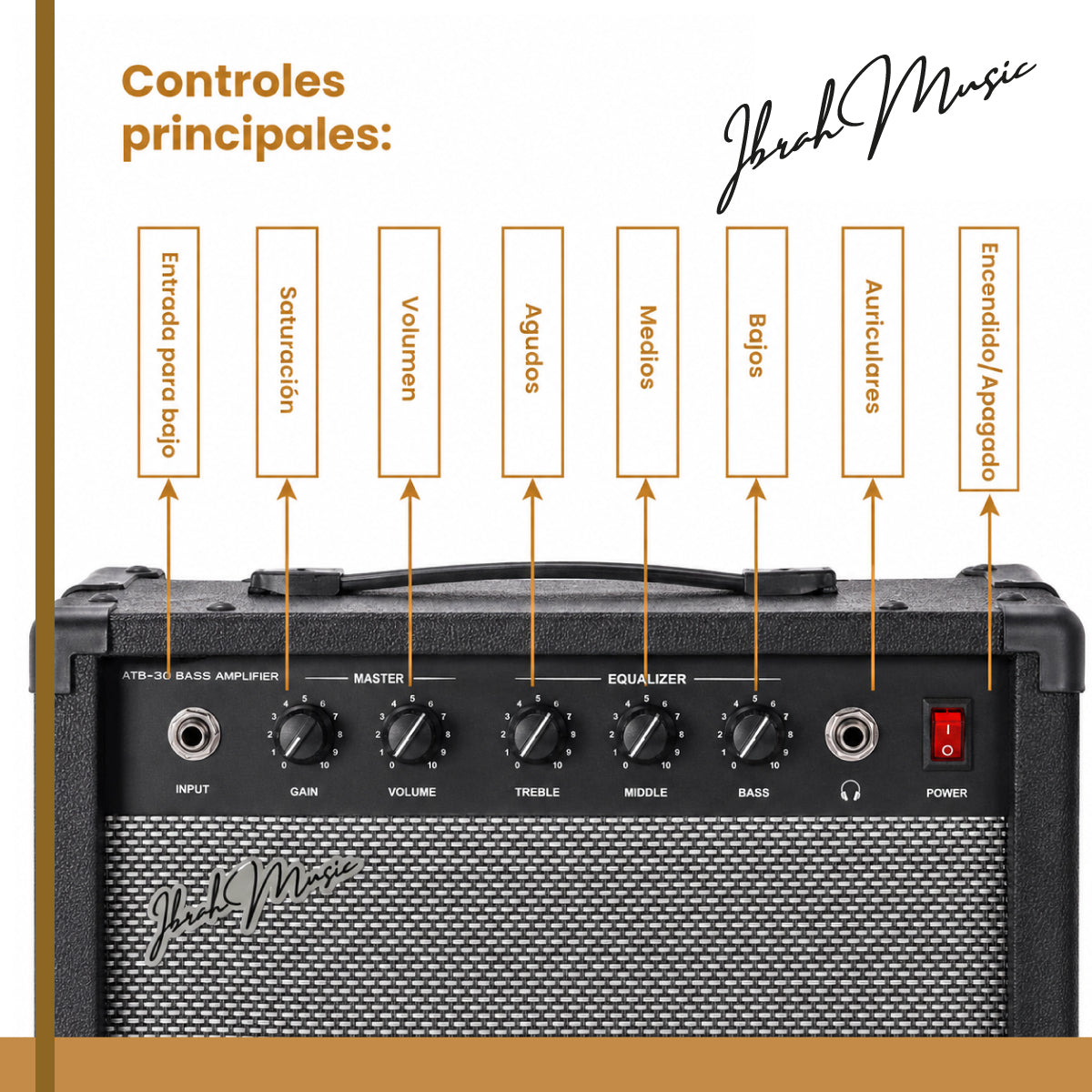 Amplificador Ibrah Music ATB-30 Bajo 30W