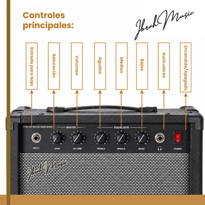 Amplificador Ibrah Music ATB-30 Bajo 30W